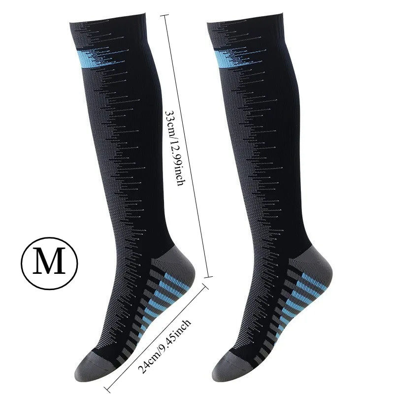 Men's Waterproof Knee-High Hiking Socks – Breathable, Anti-Slip, High Tube | Hiking, Trekking & Outdoor | M & L | 5 Styles