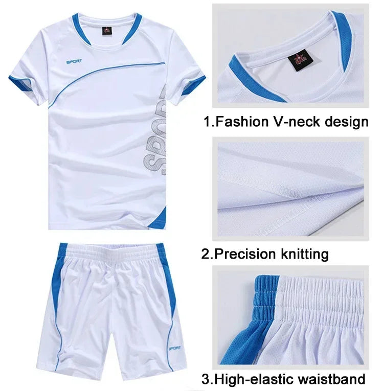 Running Activewear Sets: 2PC Plus Size, Short Sleeved, Sports Fitness Shirt and Short Sets / Rungear