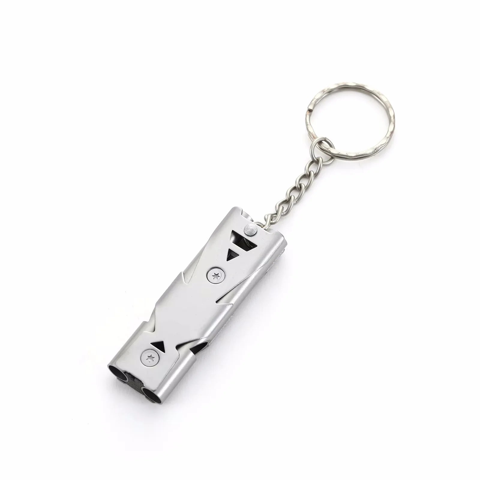 Emergency Survival Whistle Keychain | High Decibel Double Pipe for Trail & Outdoor Safety