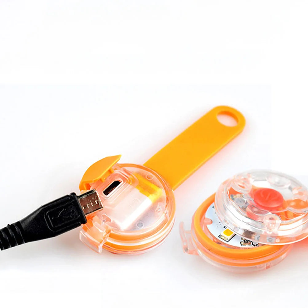 Weatherproof USB Rechargeable LED Dog Safety Light | Anti-Loss Luminous Collar Pendant