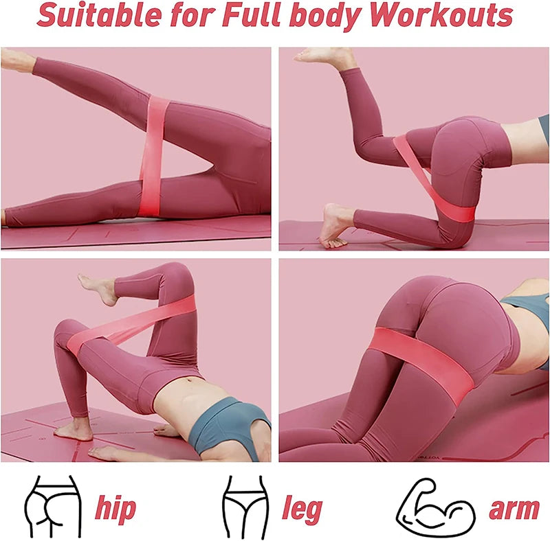 Resistance Elastic Loop Exercise Bands 5 Different Levels Suitable For Strength Training