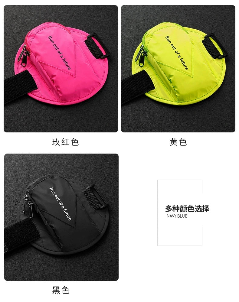 Circular Running Phone Armband – Reflective, Zippered Pouch, Adjustable Strap | Fits up to 6.5" | Night Running & Fitness | 5 Colours