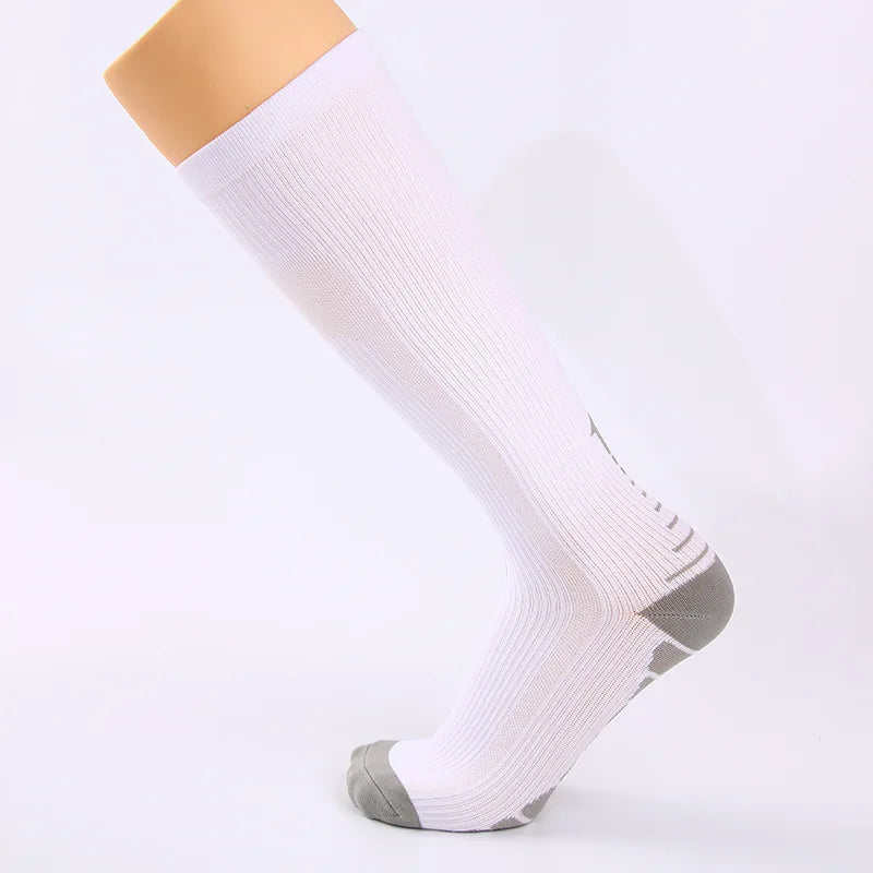 Compression Sock Accessories: Unisex Non-Slip, Knee-High Sports Compression Socks For Fitness / Rungear