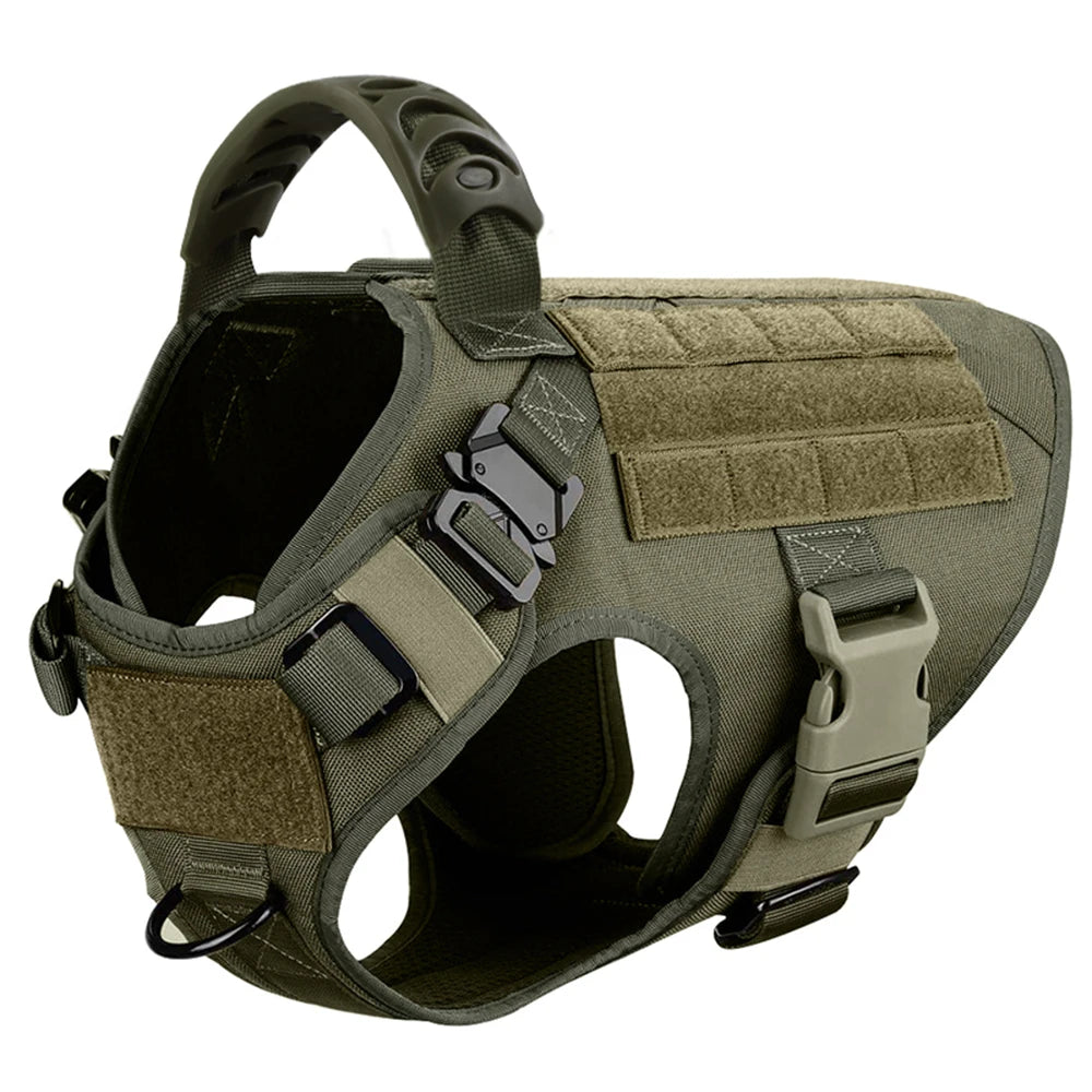Outdoor Dog Accessories: Large Military Padded, Breakaway Halter Harness Vest / Rungear