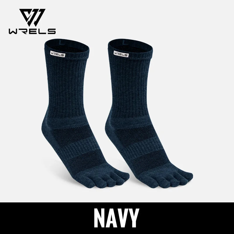 Five Finger Toe Socks | Arch Support Running Socks with Moisture-Wicking Cotton | 1, 2 or 3 Pairs