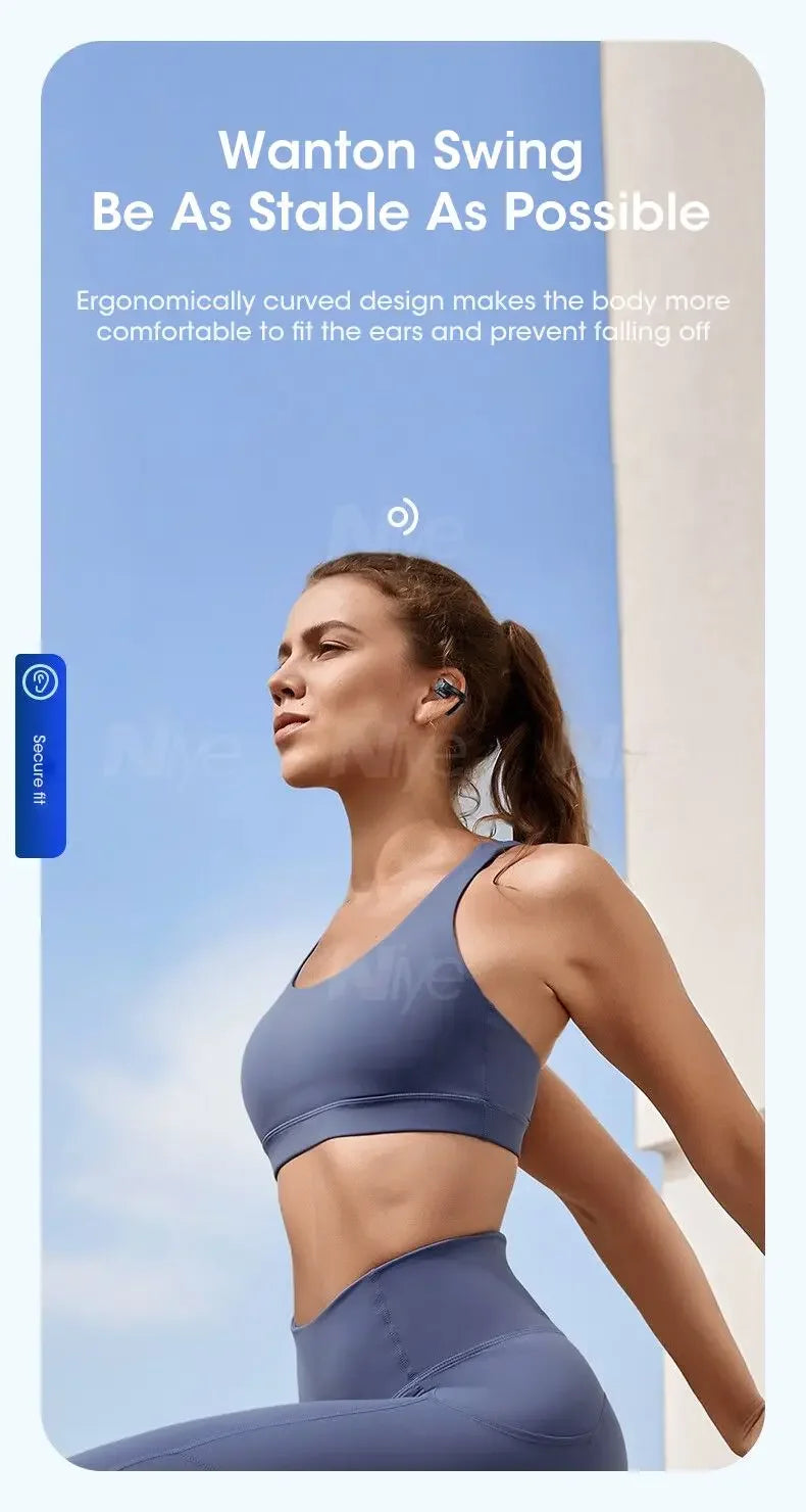 Running Tech Gear: Bluetooth, Wireless, Bone Conduction Cuff Earbuds TWS Sound For Sports Running / Rungear