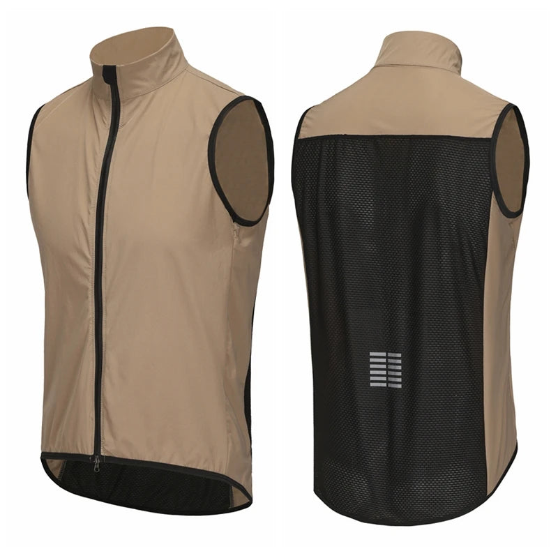 Men's Windproof Running Vest | Lightweight Sleeveless Jacket