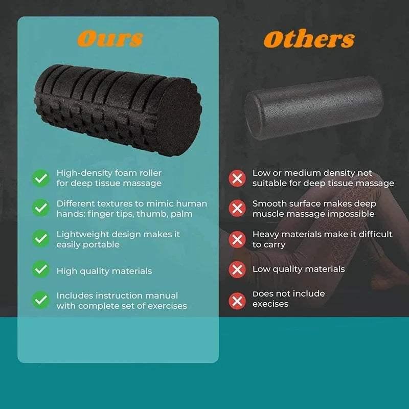 33cm High-Density EPP Fitness Foam Roller – Yoga, Massage & Muscle Therapy