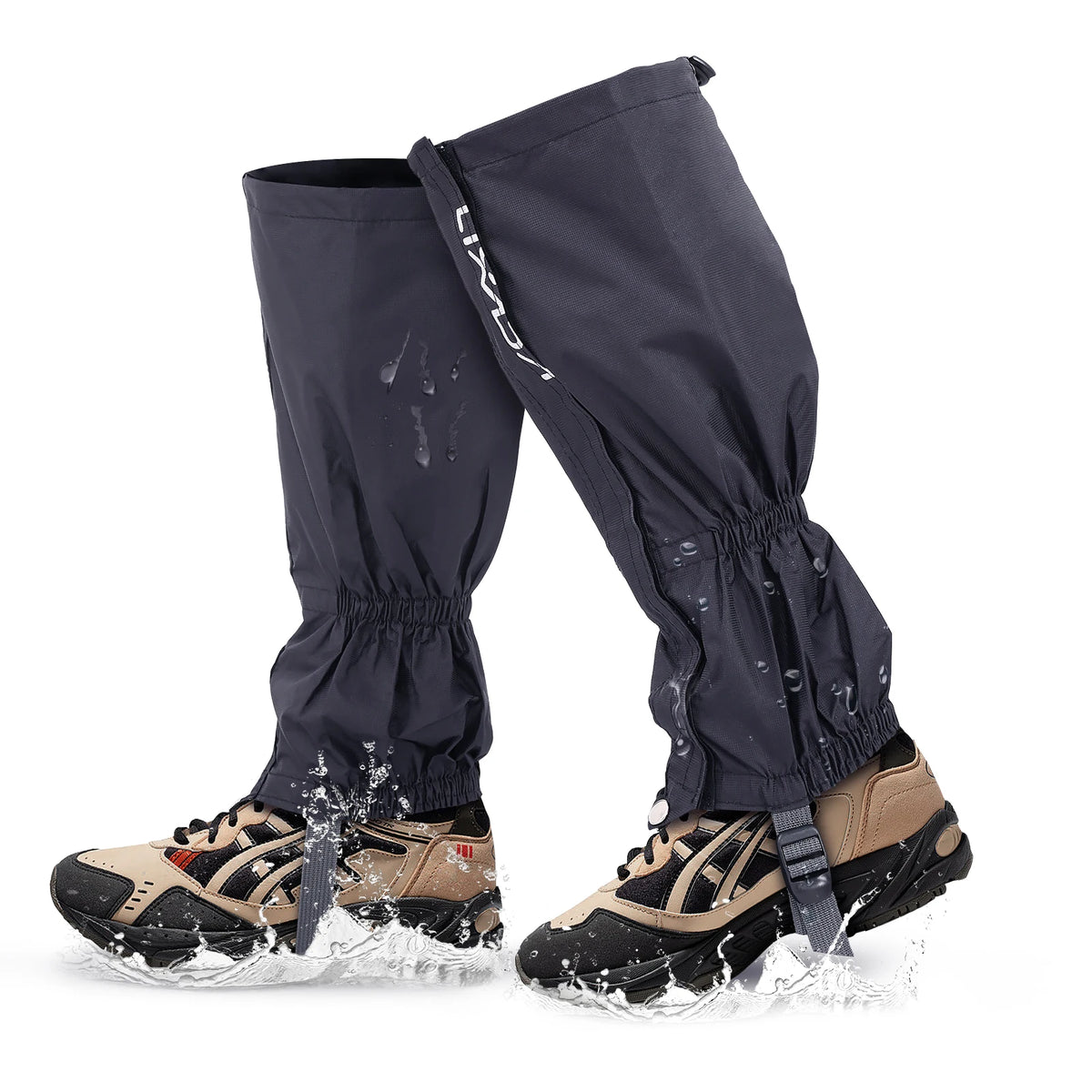 Lixada Water-Resistant Zippered Leg Gaiters – Full Length Snow & Hiking Gaiters for Outdoor Sports