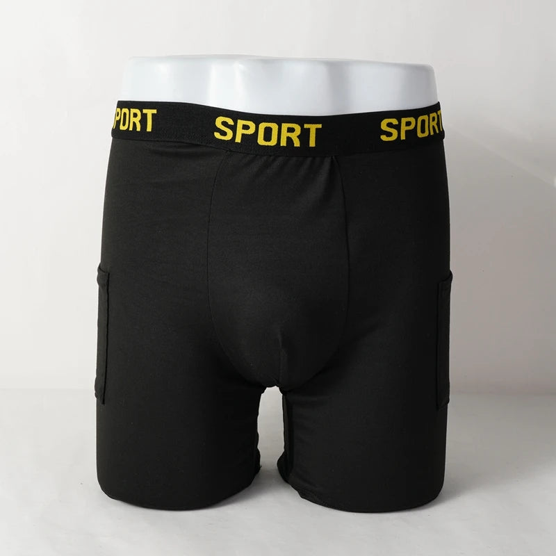 Men's Sports Boxer Shorts 3-Pack – High Elasticity, Breathable Flat-Crotch Underwear