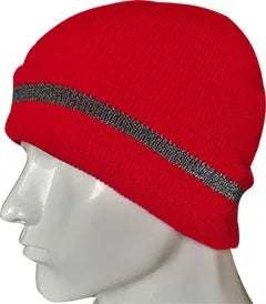 Reflective Hat Gear: High Visibility Safety Beanie, Reflective Knit, Ribbed Warm Winter Hats for Night Running, Hiking, Cycling / Rungear