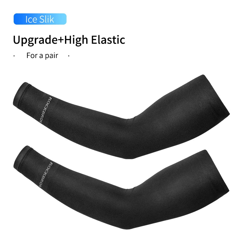 Compression Apparel Gear: ROCKBROS Breathable, Quick-Dry UV Protection Ice Fabric Sports Arm Sleeves / Rungear