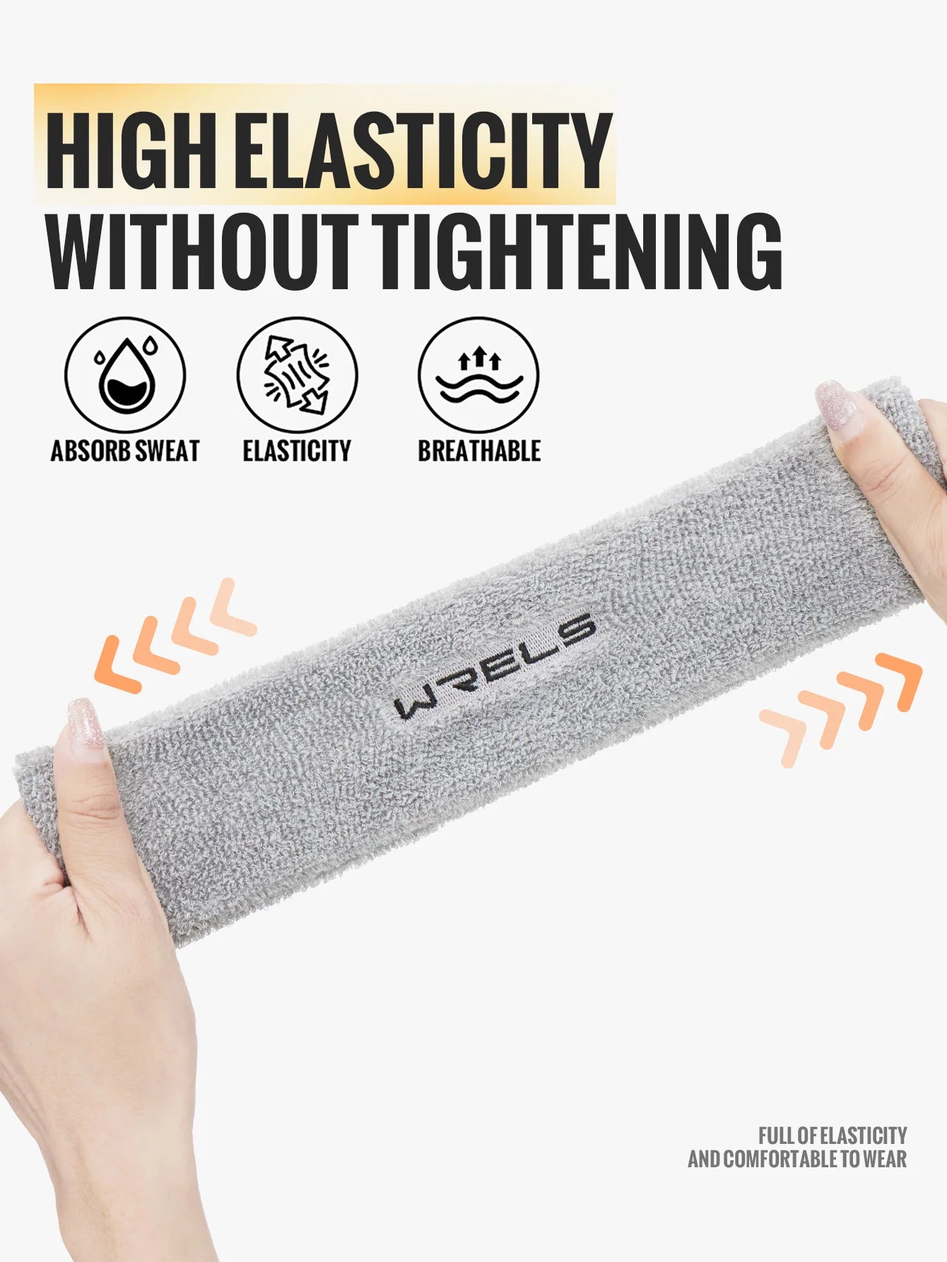 Moisture-Wicking Hat Accessories: WRELS Sports, Moisture Wicking, Athletic, Cotton Terry Cloth Sweatband / Rungear