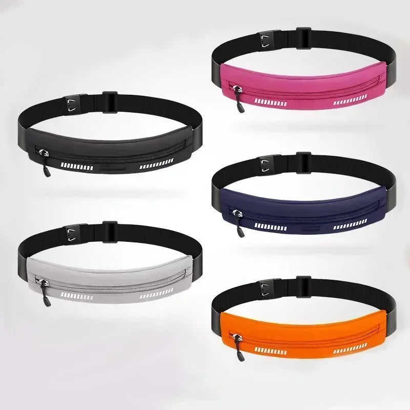 Running Belt Accessories: Adjustable, Reflective, Waterproof, Running Sports Waist Bag with Zipper Pocket for Jogging Fitness / Rungear