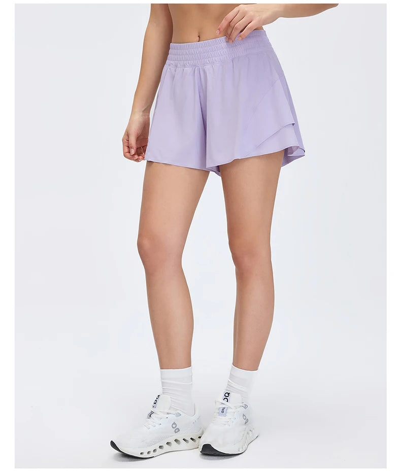 Women's 2-in-1 High-Waist Quick-Dry Running Shorts