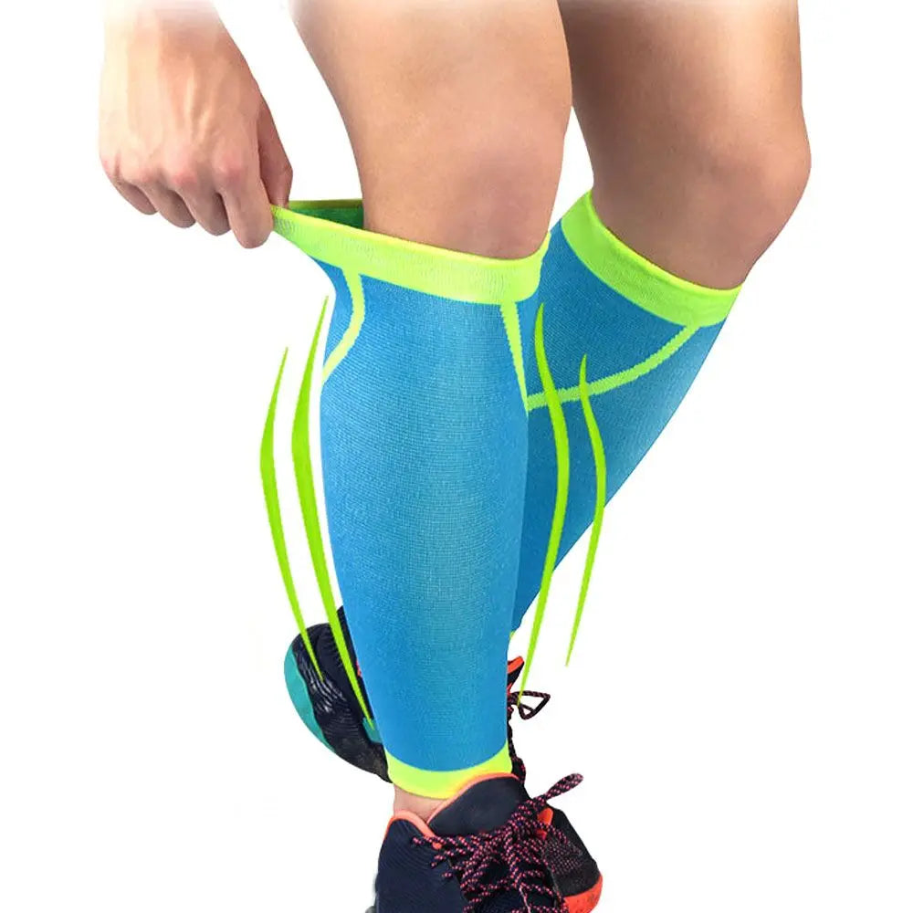 Calf Compression Sleeves for Men & Women Footless Shin Support for Running, Cycling, and Pain Relief