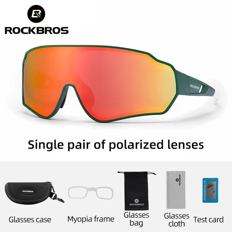 ROCKBROS Polarized Sunglasses – UV400 Photochromic Sports Glasses for Running