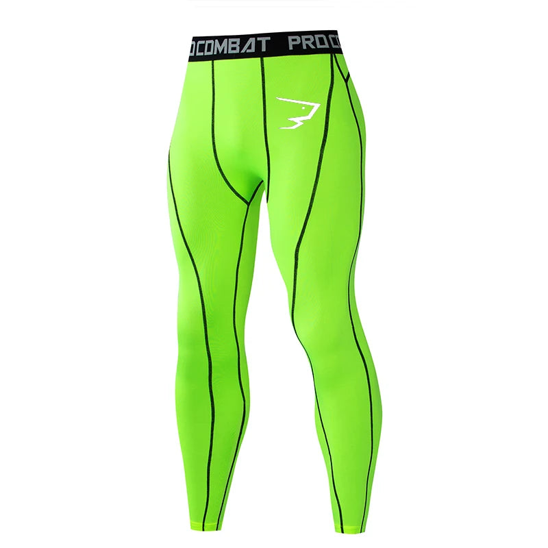 Men's Compression Running Tights | Quick-Dry Sports Leggings for Training & Gym