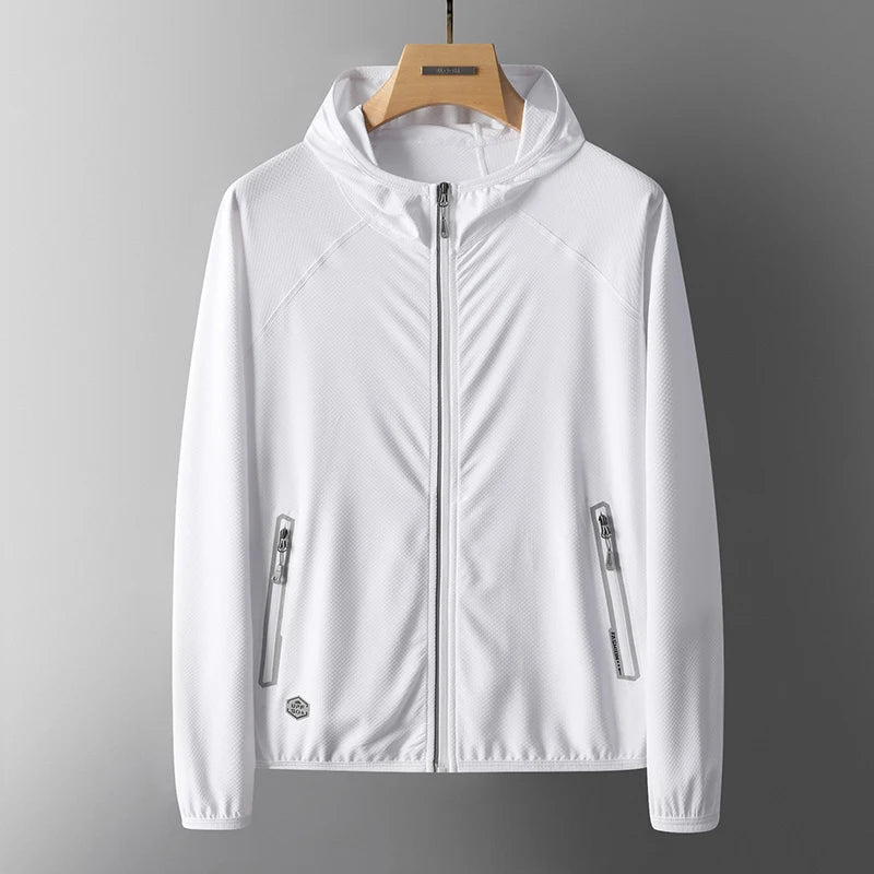 UPF50+ Summer UV Protection Hoodie Unisex Breathable Ice Silk Outdoor Sports Couple's Beach Street Style Lightweight Jacket
