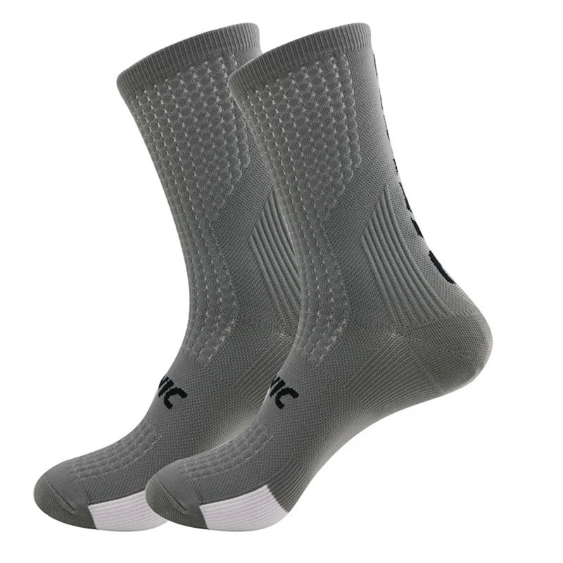 Running Compression Gear: 5 PR Men's Mid Tube, Breathable, Running and Hiking Compression Socks / Rungear