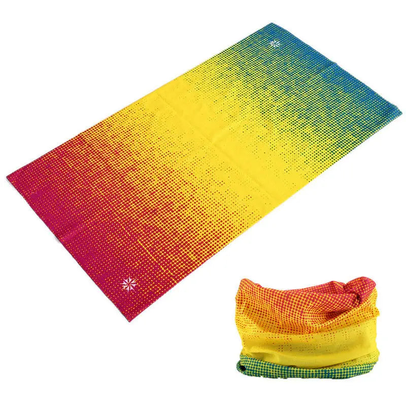 Versatile Seamless Buff for Men & Women – Gradient Bandana, Mask, Running Headband, Face Shield