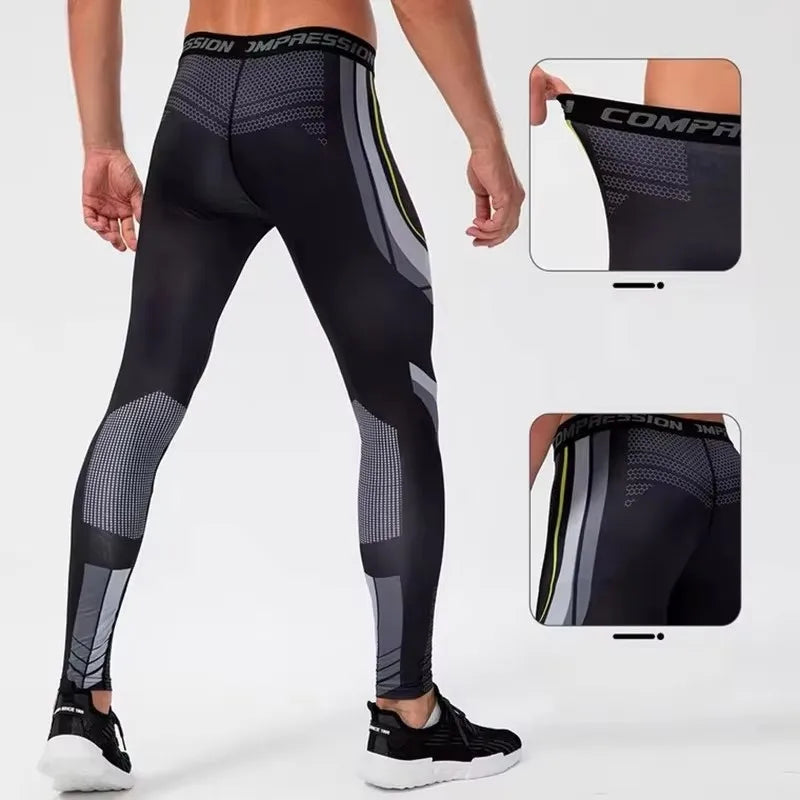 Men's Compression Apparel: Casual Compression Workout Sports Leggings Pants / Rungear