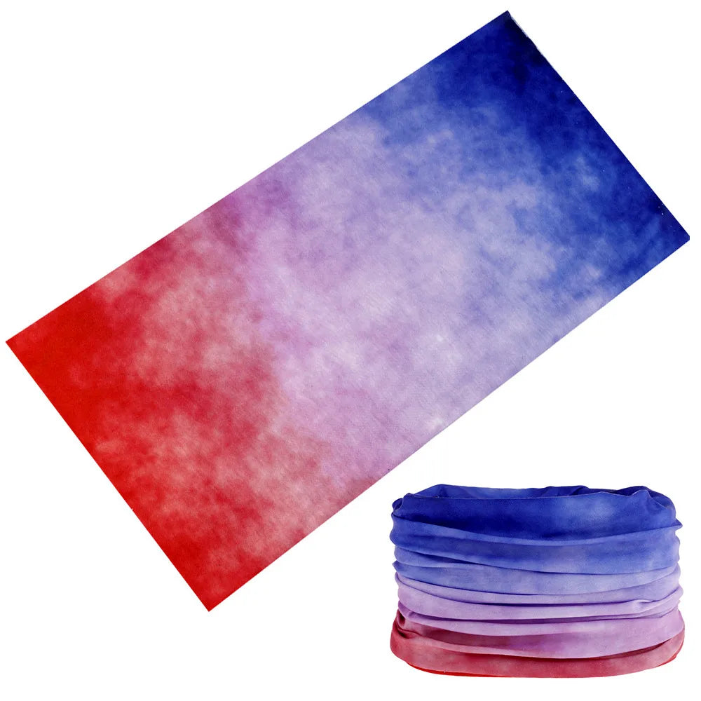 Versatile Seamless Buff for Men & Women – Gradient Bandana, Mask, Running Headband, Face Shield
