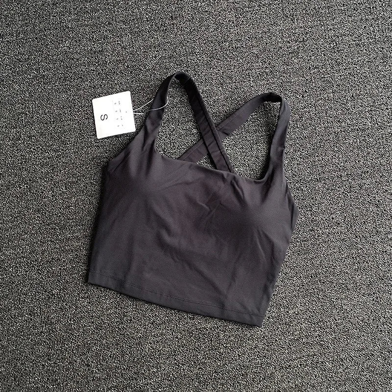 Women's Cross-Strap Wrap Sports Bra | Breathable Push-Up Gym & Yoga Bralette | RUNGEAR