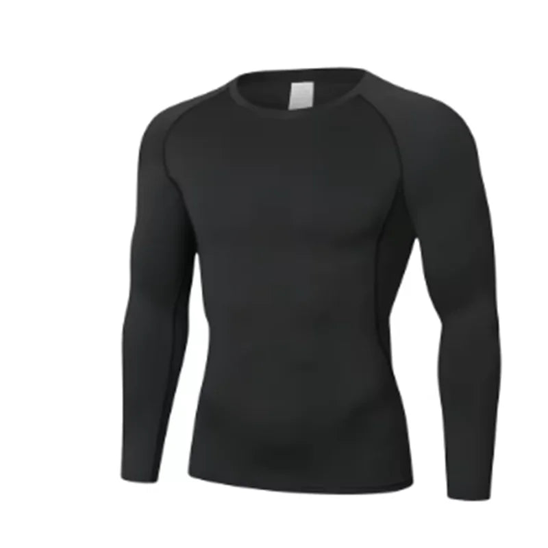 Men's Long Sleeve Compression Top – Quick-Dry, Tight-Fit | Running, Gym & Training | S–XXXL