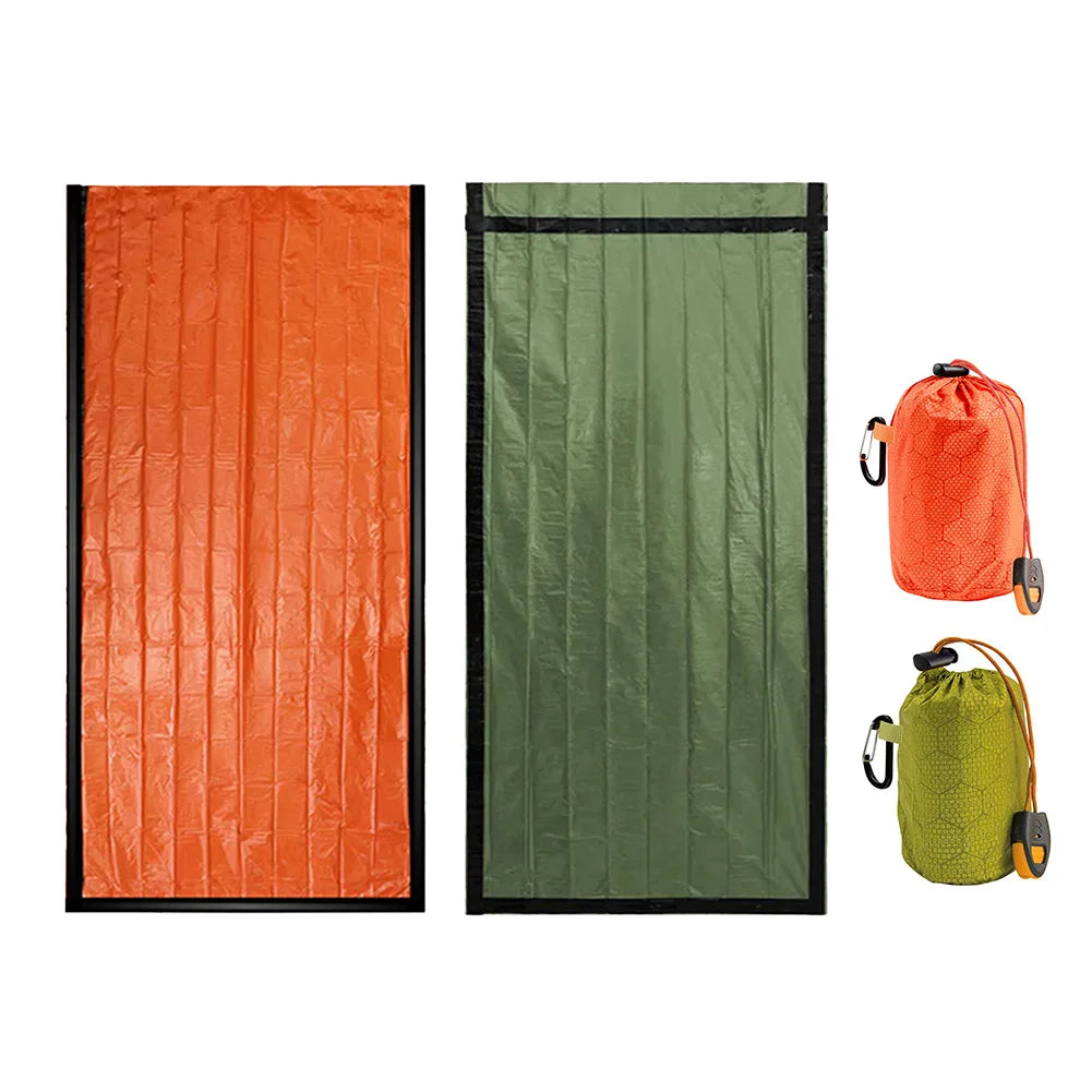 Trail Gear Accessories: Portable Waterproof, Thermal Emergency Survival Sleeping Bag (PE Aluminum Film) / Rungear