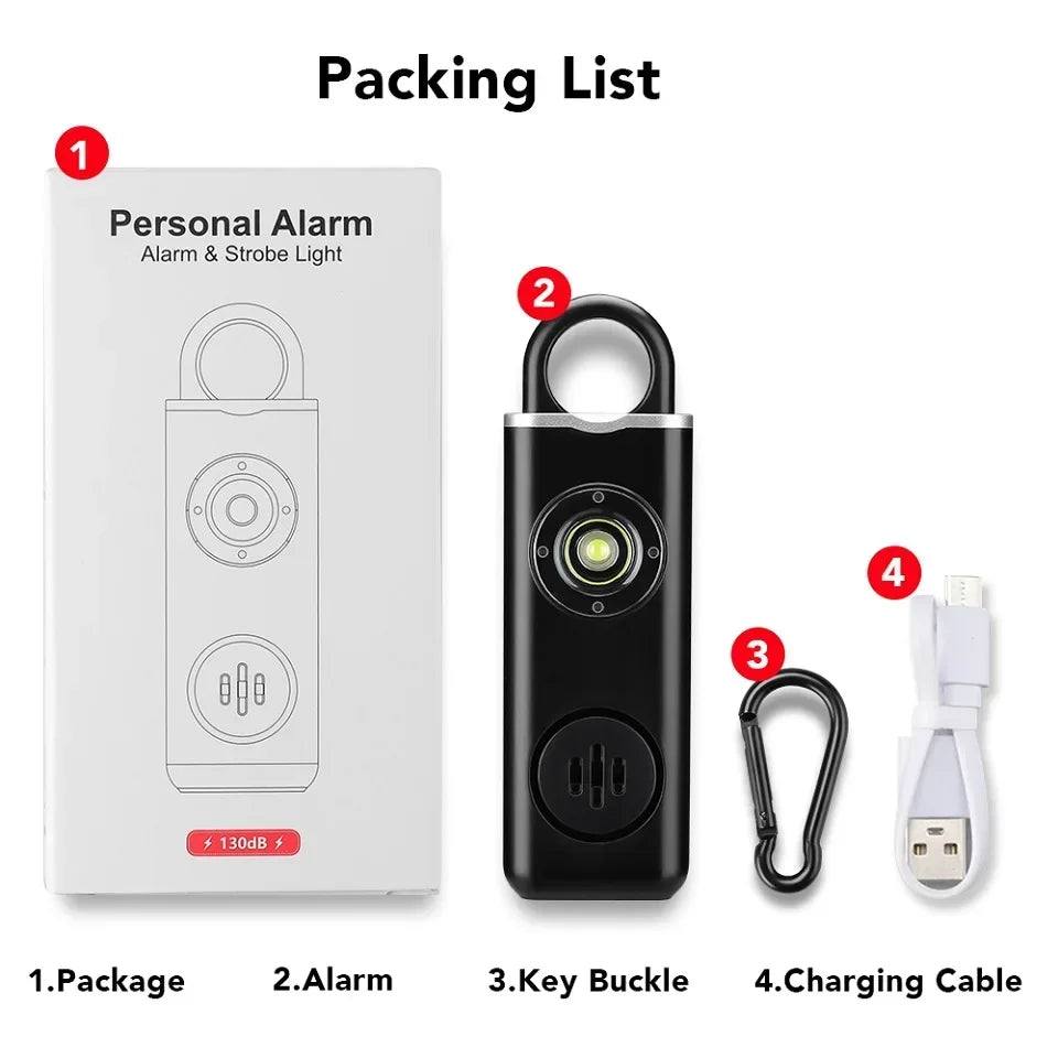 RUNGEAR 130dB Personal Safety Alarm | CE-Certified Emergency Keychain for Women & Children