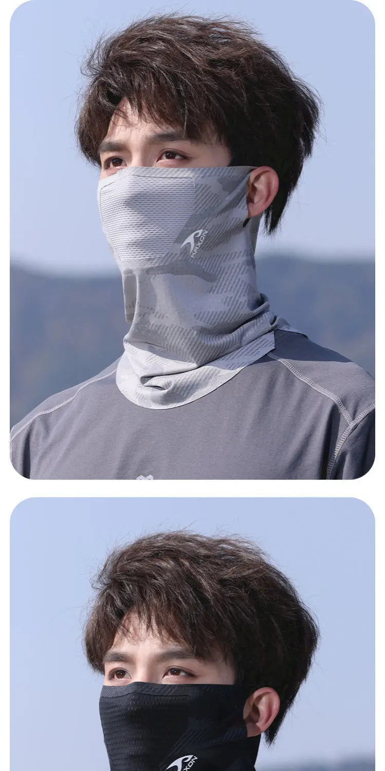 Cooling Sun Protection Neck Gaiter with Ear Loops | Breathable Face Cover | RUNGEAR