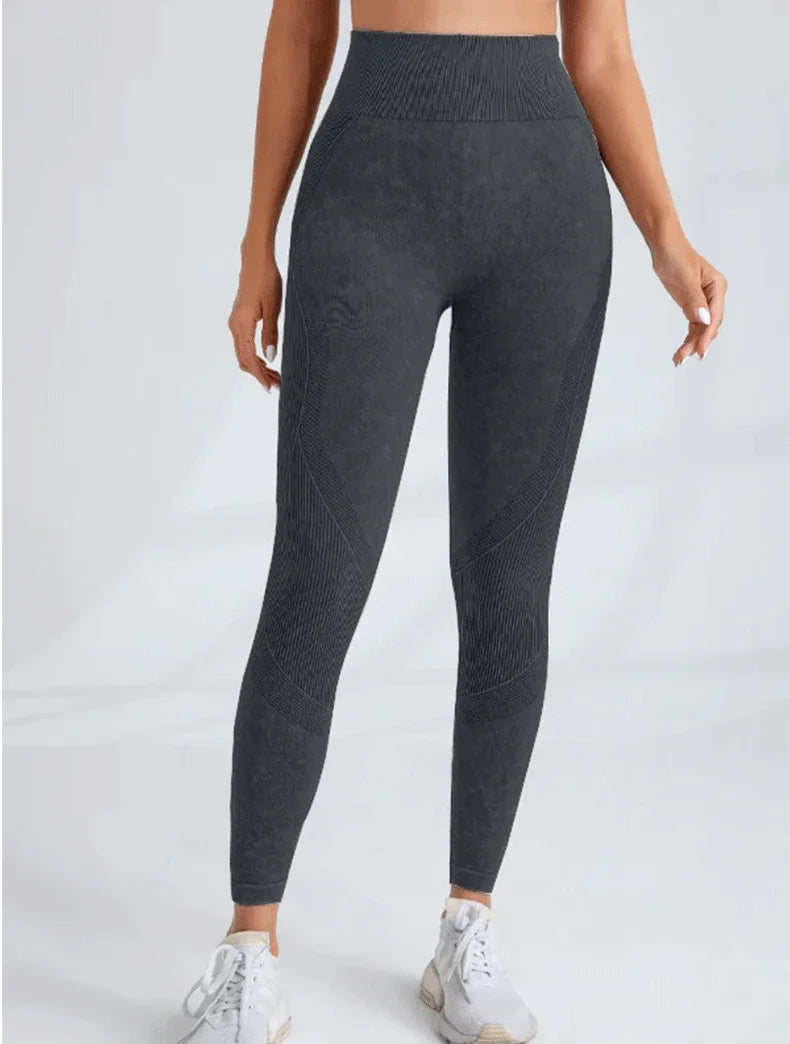 Women's Activewear Apparel: Seamless High Waist Pants Hip Lifting Outdoor Sports Tight Waist Pants / Rungear