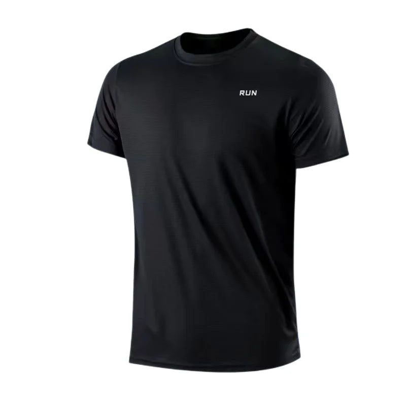 Men's Moisture Wicking Lightweight Quick Dry Round Neck Short Sleeve Gym Running Exercise Sports T-Shirt
