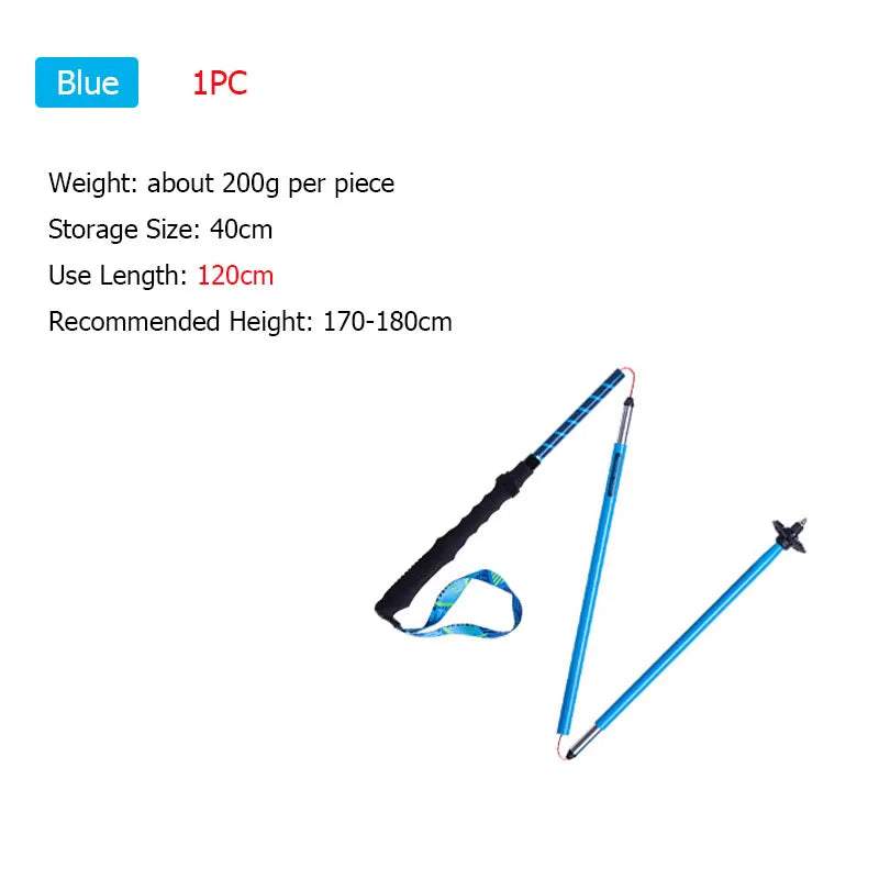 AONIJIE E4202 Lightweight Folding Trekking Pole – Aluminium Alloy Quick Lock Trail Running Stick