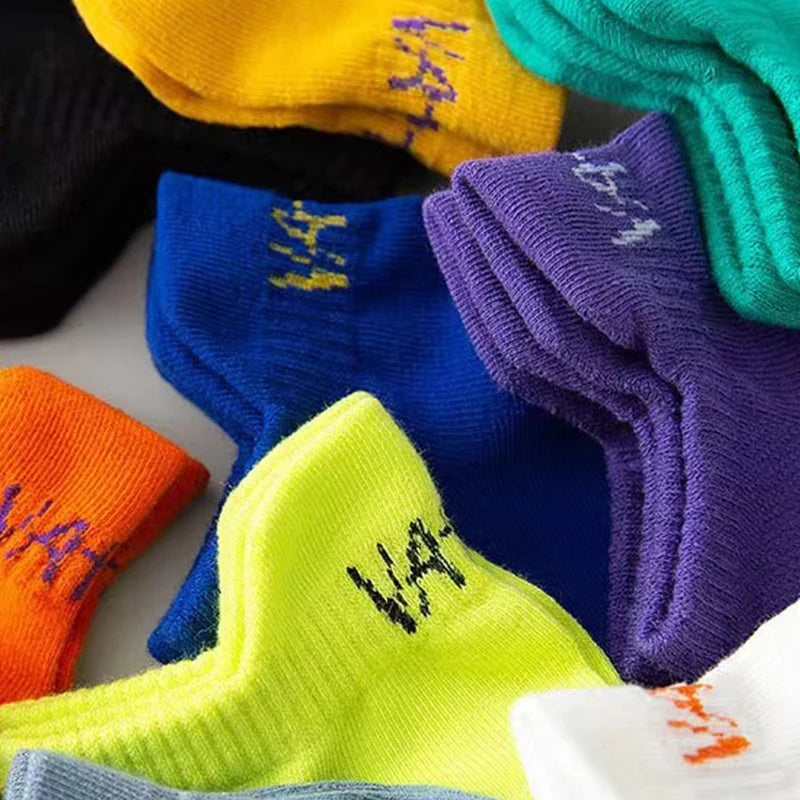 Men's Colourful Ankle Socks | Breathable, Deodorising, Low-Cut — 5 or 10 Pair Pack