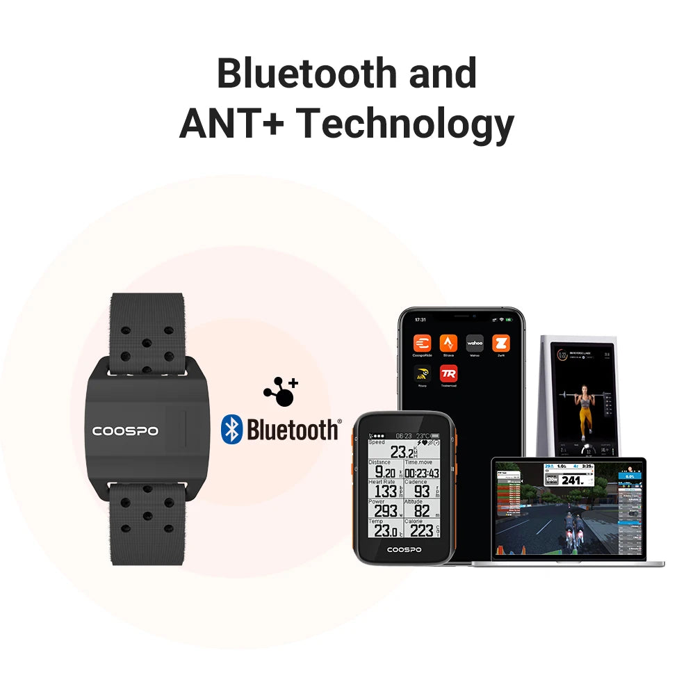 COOSPO HW9 Optical Heart Rate Monitor Armband | Bluetooth 4.0 & ANT+ Fitness Sensor for Garmin & Wahoo | RUNGEAR