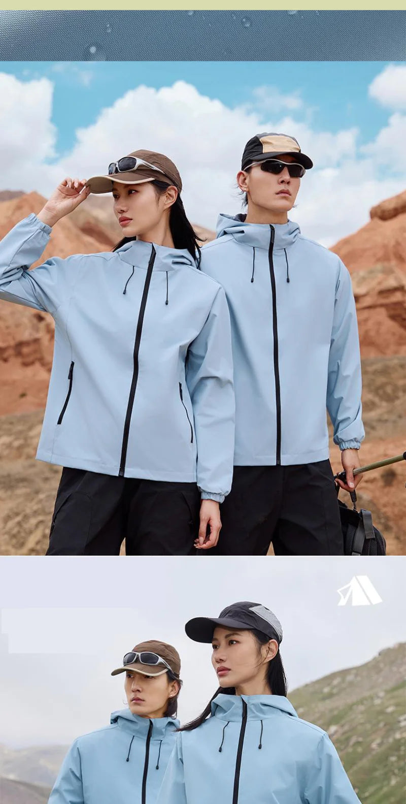 Running Winter Apparel: Unisex Waterproof, Hooded, Double Fabric Windbreaker Jacket / Rungear