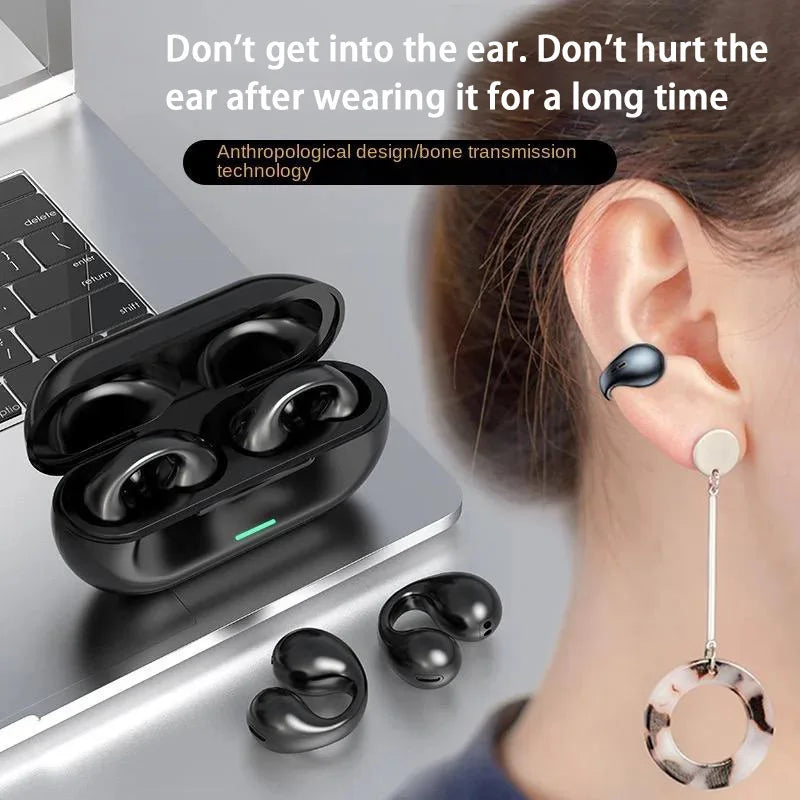 Running Tech Accessories: Bone Conduction Earphones-Clips, Bluetooth, Wireless, 3D Surround / Rungear