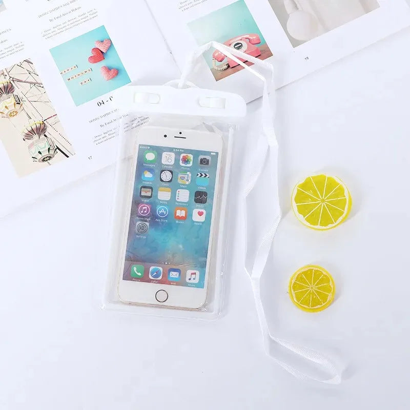 Waterproof Phone Pouch – Universal Dry Bag Case for Swimming, Diving & Beach (up to 6")