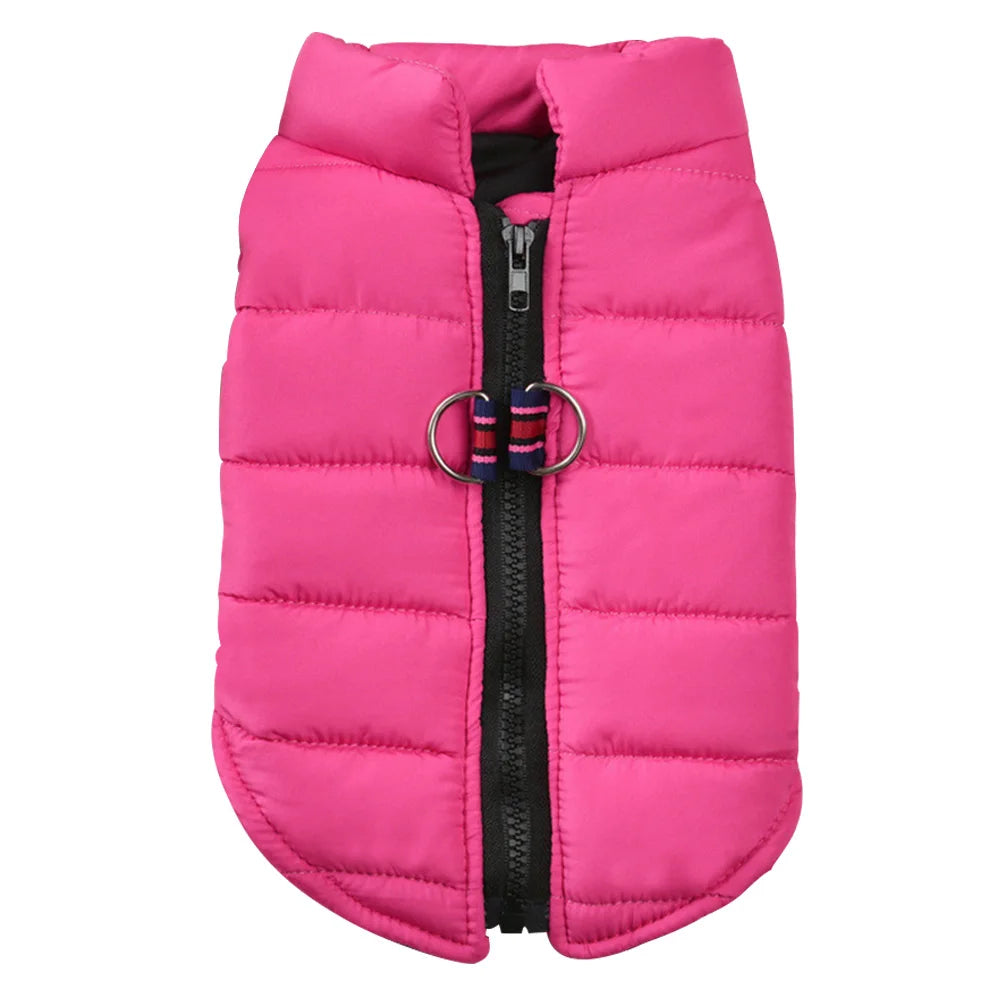Winter Dog Jacket with Zipper | Warm Polyester Vest Coat for Small & Medium Dogs | RUNGEAR
