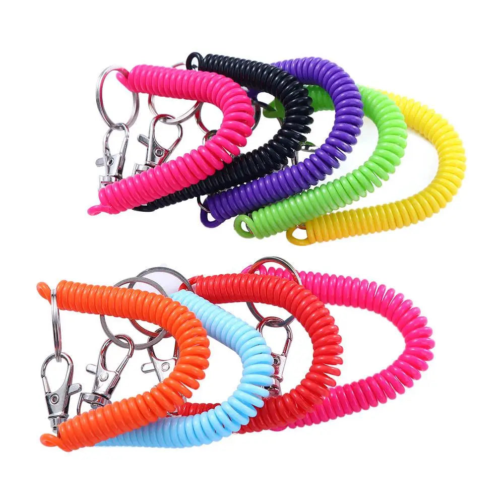 Elastic Coil Spring Wrist Keychain – Stretch Spiral Wristband Key Ring for Running, Gym & Outdoor Use | RUNGEAR