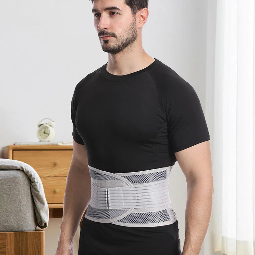 Lumbar Back Brace Support Belt | Breathable Anti-Skid with 5 Stays | Heating & Ventilate