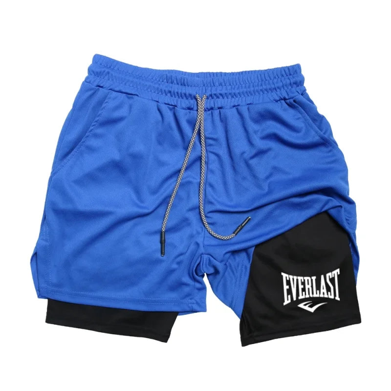 Men's 2-in-1 Compression Training Shorts | Moisture-Wicking Quick-Dry