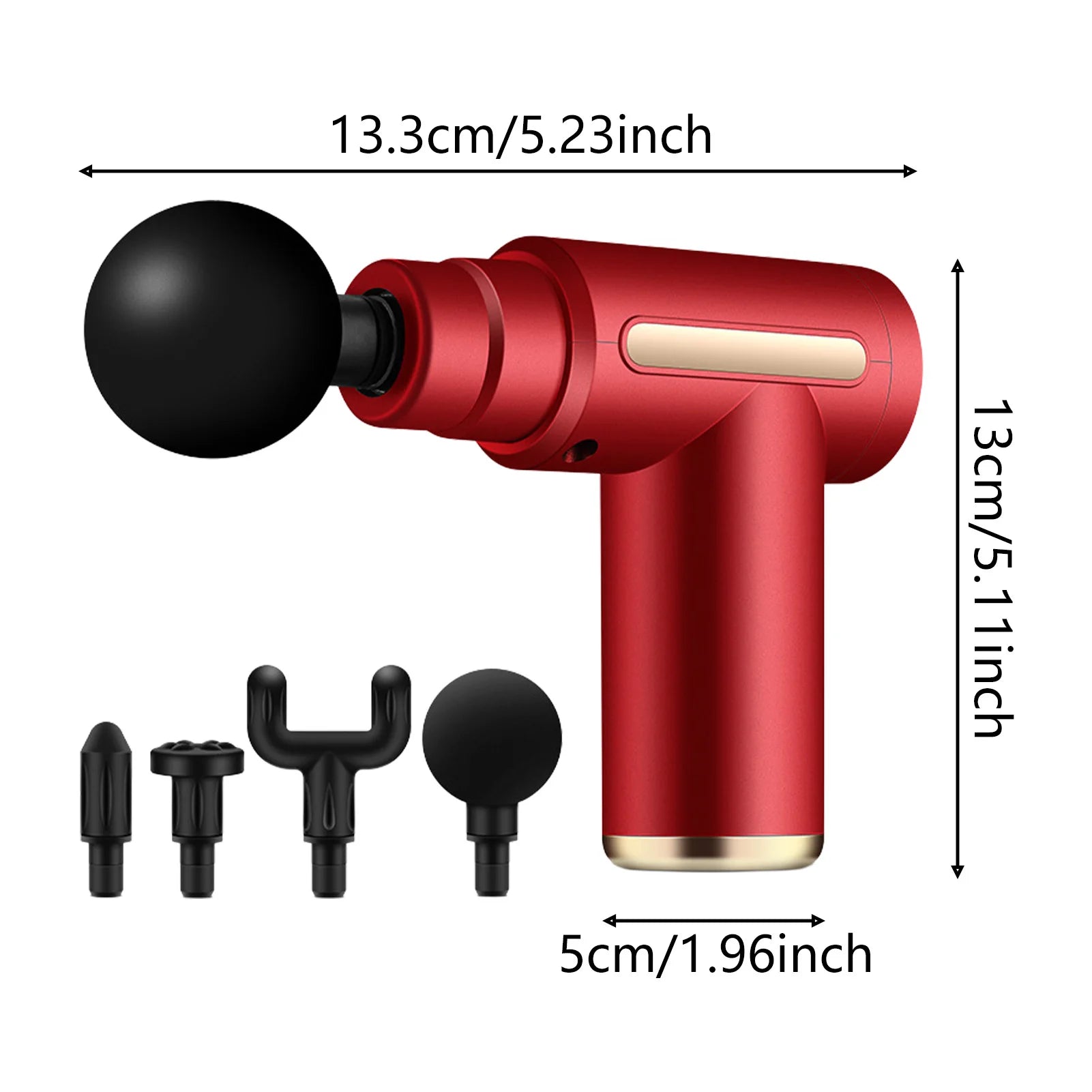 Mini Massage Gun — 4 Attachments for Muscle Recovery & Deep Tissue Pain Relief