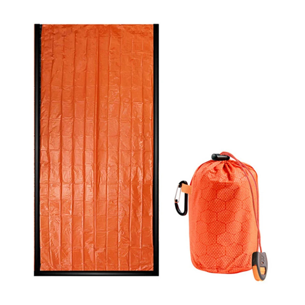 RUNGEAR Emergency Thermal Survival Sleeping Bag | Waterproof PE Aluminium Bivy Sack for Trail Running, Hiking & Camping
