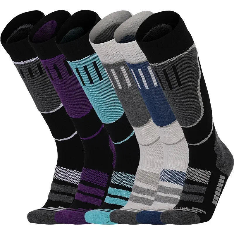 Running Compression Socks: 1 PR Unisex, Winter Merino Wool, Thermal Long Compression Socks for Running, Hiking / Rungear