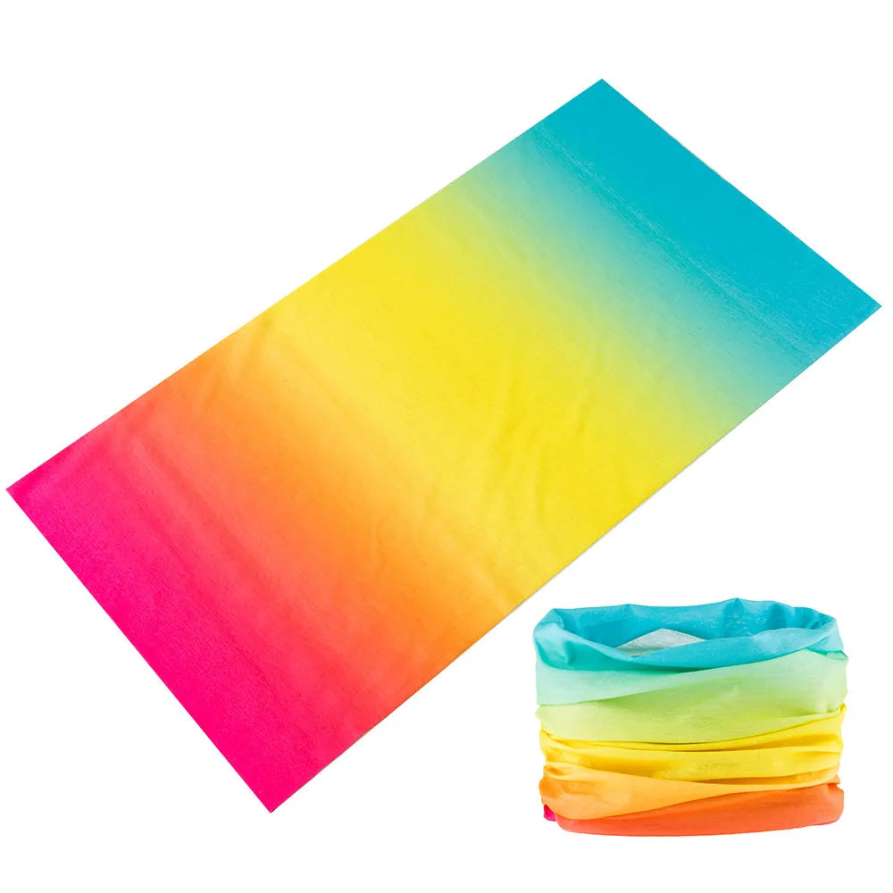Versatile Seamless Buff for Men & Women – Gradient Bandana, Mask, Running Headband, Face Shield