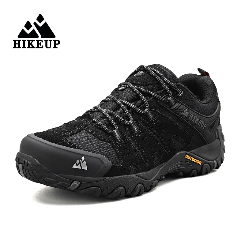 Hiking Shoe Gear: HIKEUP Men's Suede Leather, Wear-Resistant Hiking, Walking, Hunting Outdoor Shoes / Rungear