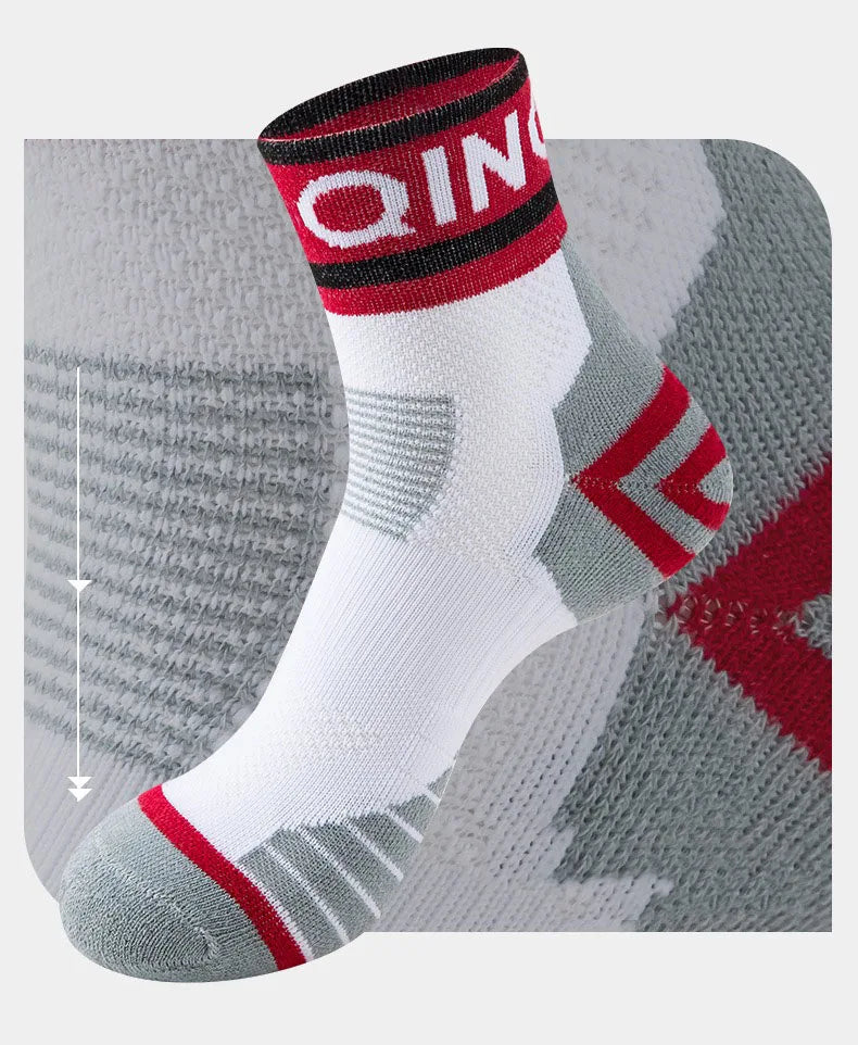 Marathon Sport Ankle Socks – 4-Pair Pack, Shock-Absorbing, Anti-Slip & Breathable